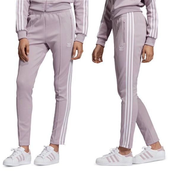 adidas originals adicolor three stripe cigarette pant in green